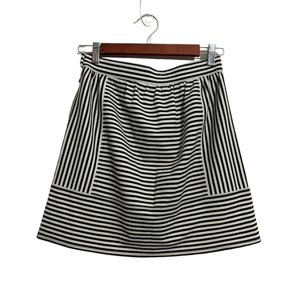 Madewell Ponte Swivel Stripe mini skirt size 0 - Picture 8 of 13